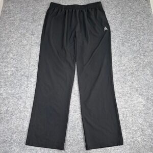 Reebok Track Pants Black Reflective Athletic Gym Mens XL